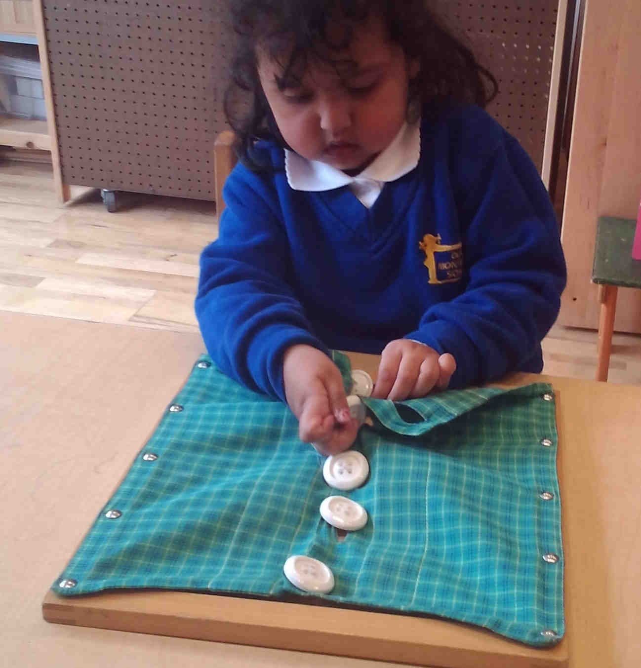 working with a button frame